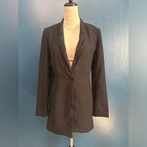 RACHEL ZOE Single Snap Long Line Fitted Blazer EUC Size XSmall